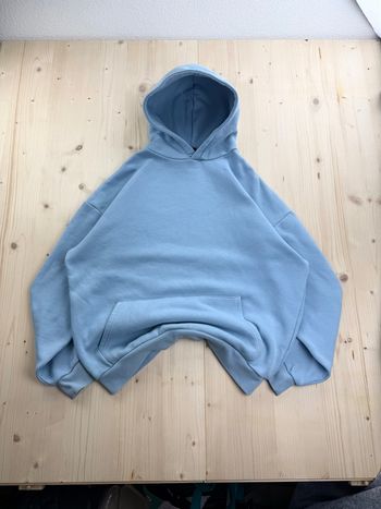 Sweat-Shirt Hoodie Streetwear Bleu M Oversize