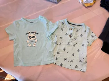 Lot de 2 tee-shirts turquoise Kiabi - 3 mois