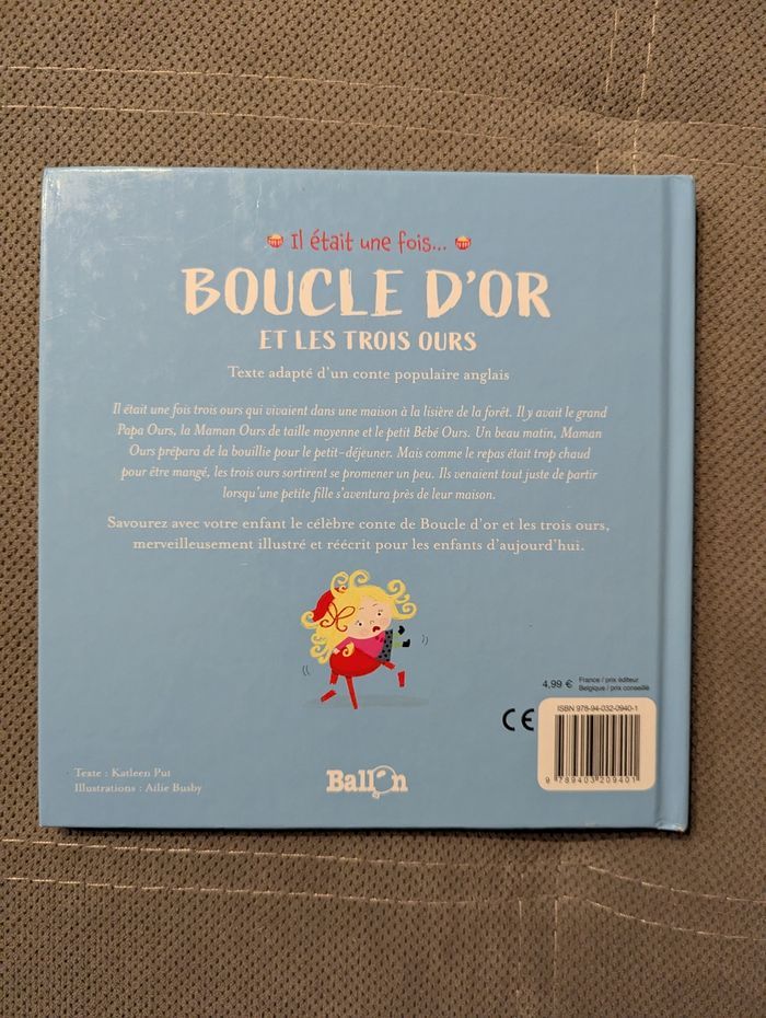 Livre " boucle d'or et les trois ours" - photo numéro 3