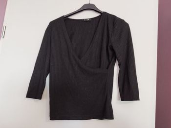 T-shirt cache-cœur manches longues femme Jennifer taille m