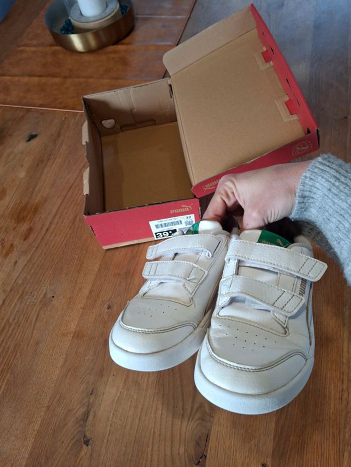 Basket puma taille 32 blanc et vert fille ou garçon mixte - photo numéro 15