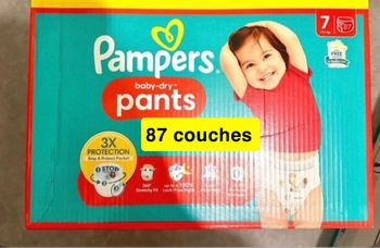 87 couches culotte taille 7  Pampers baby dry Pants