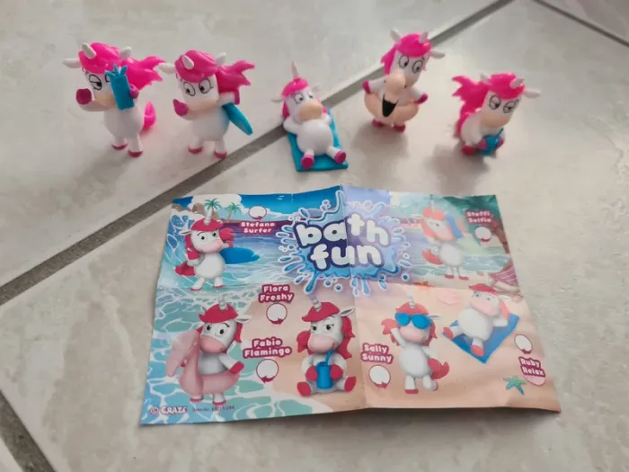 Lot licornes pour le bain
