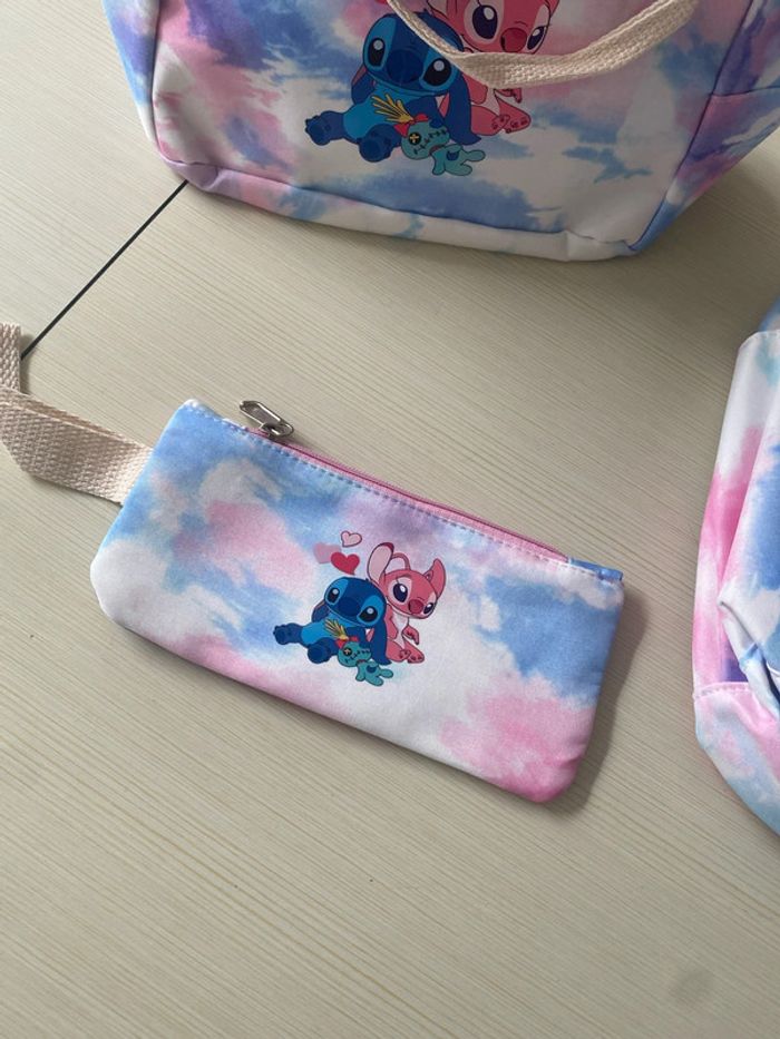 Cartable sac goûté ou sport et trousse neuf stitch - photo numéro 8