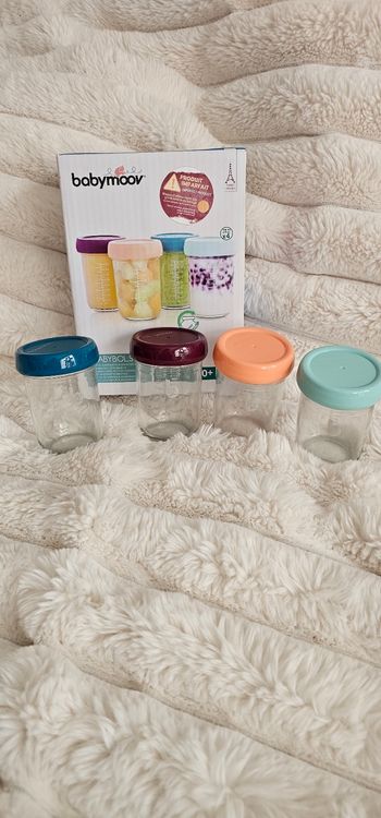 Lot de 4 grands pot en verre Babybols babymoov Neufs