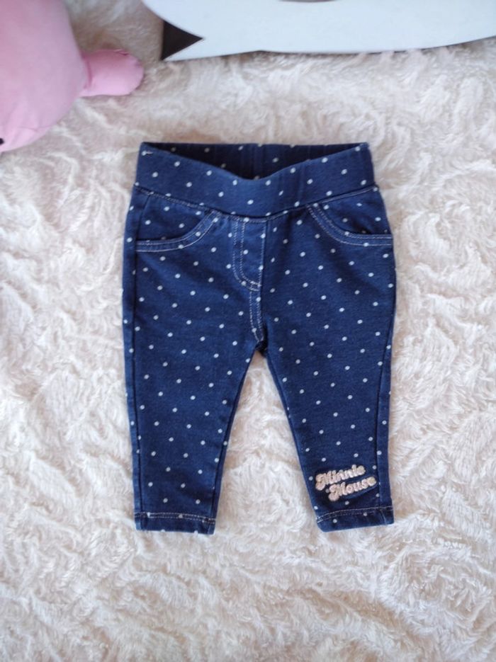 Pantalon jegging à pois Fille 3 mois Minnie mouse Disney Baby - photo numéro 2