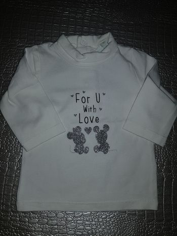 Pull col roulé neuf taille 3 mois Minnie