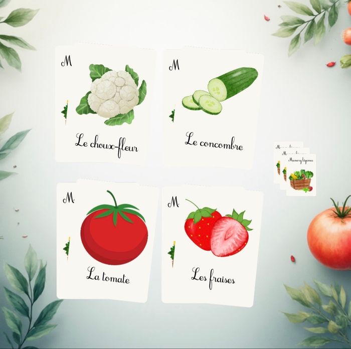 Jeu memory fruits et légumes