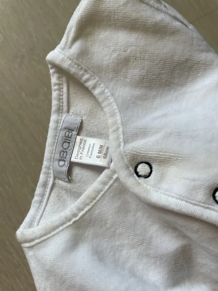 Veste blanche 6 mois obaibi - photo numéro 2