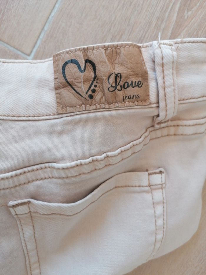 Jeans femme love taille S beige - photo numéro 7