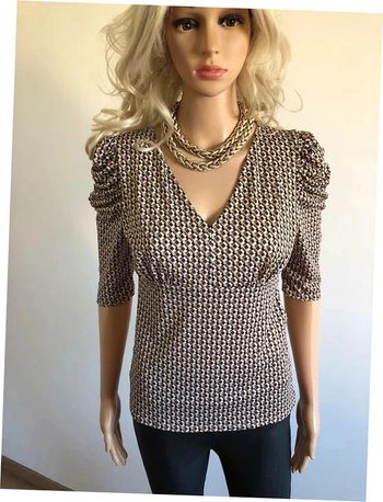 Blouse imprimée neuve à manches courtes Morgan taille S (valeur 35€)
