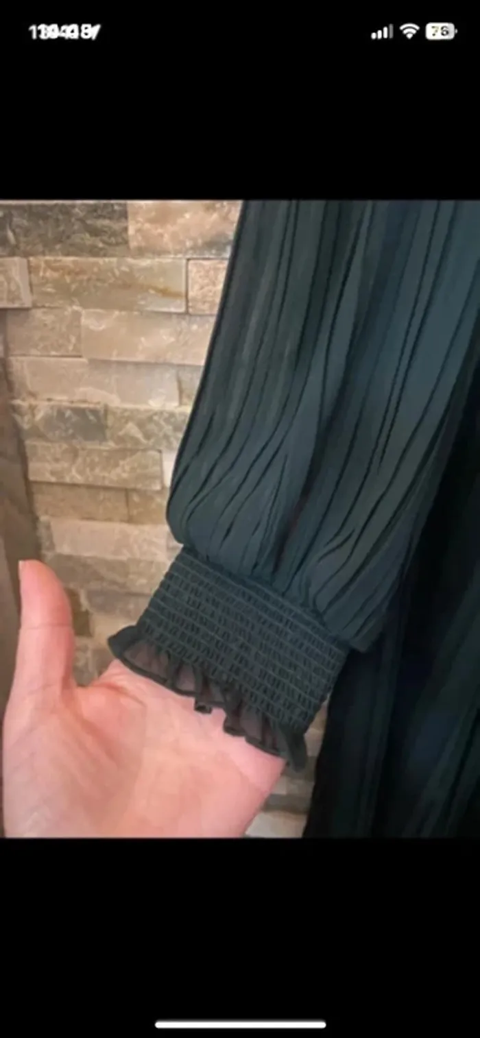 Magnifique robe verte plissé Zara taille M - photo numéro 6