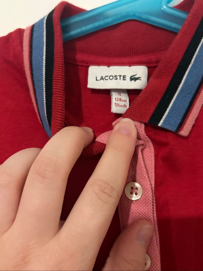 polo Lacoste rouge - photo numéro 3