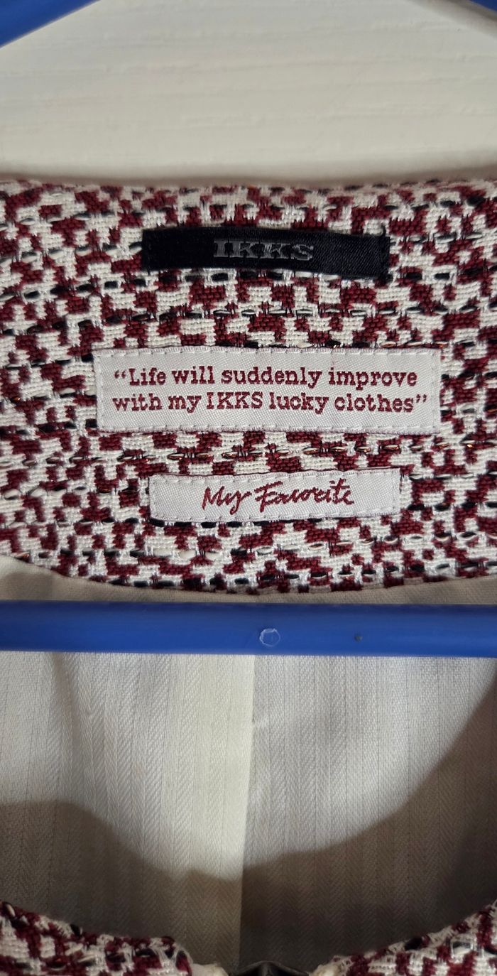 Veste IKKS femme 38 – style tweed chic & rock – zip argenté – comme neuve - photo numéro 4