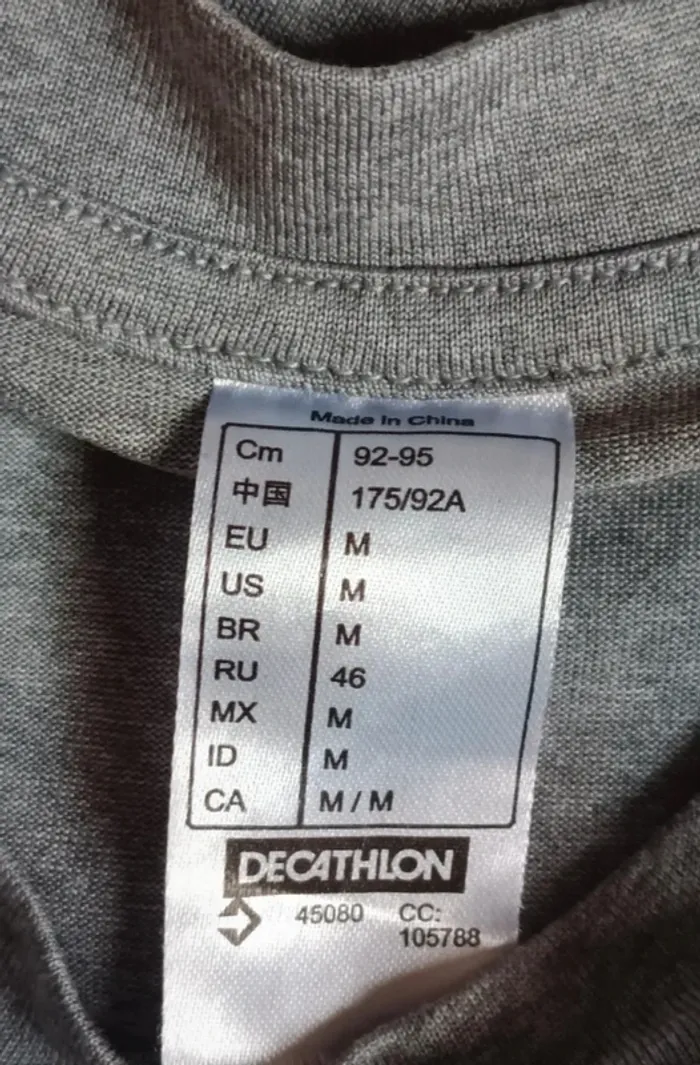 💎tee shirt de basketball 🏀 état neuf homme tarmak Decathlon gris noir sport - photo numéro 10