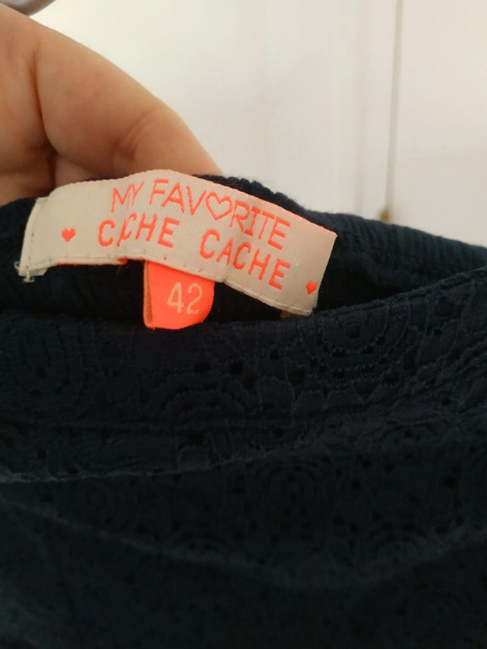 Robe bustier dentelle t42 bleue marine - photo numéro 2