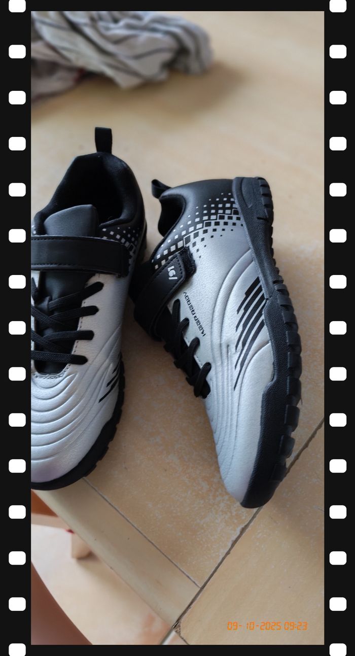 Basket grise métallisée neuve pour enfant garçon - photo numéro 3