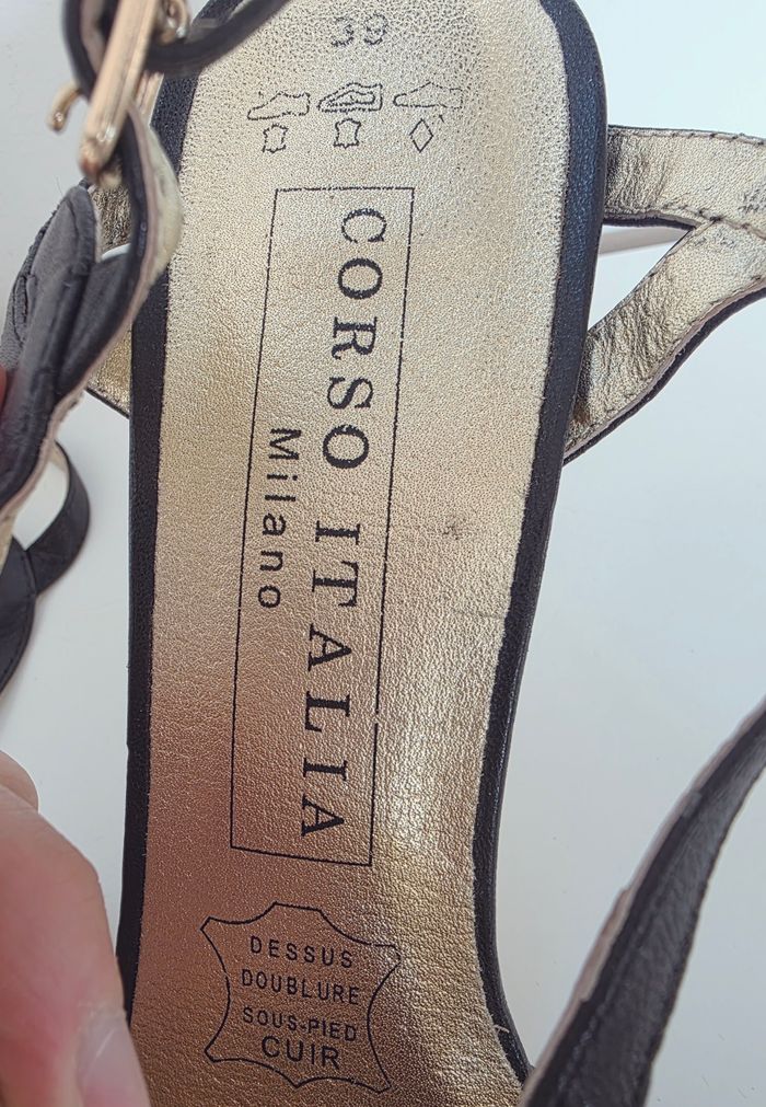 Sandales à talons noires élégantes – taille 39 - photo numéro 5