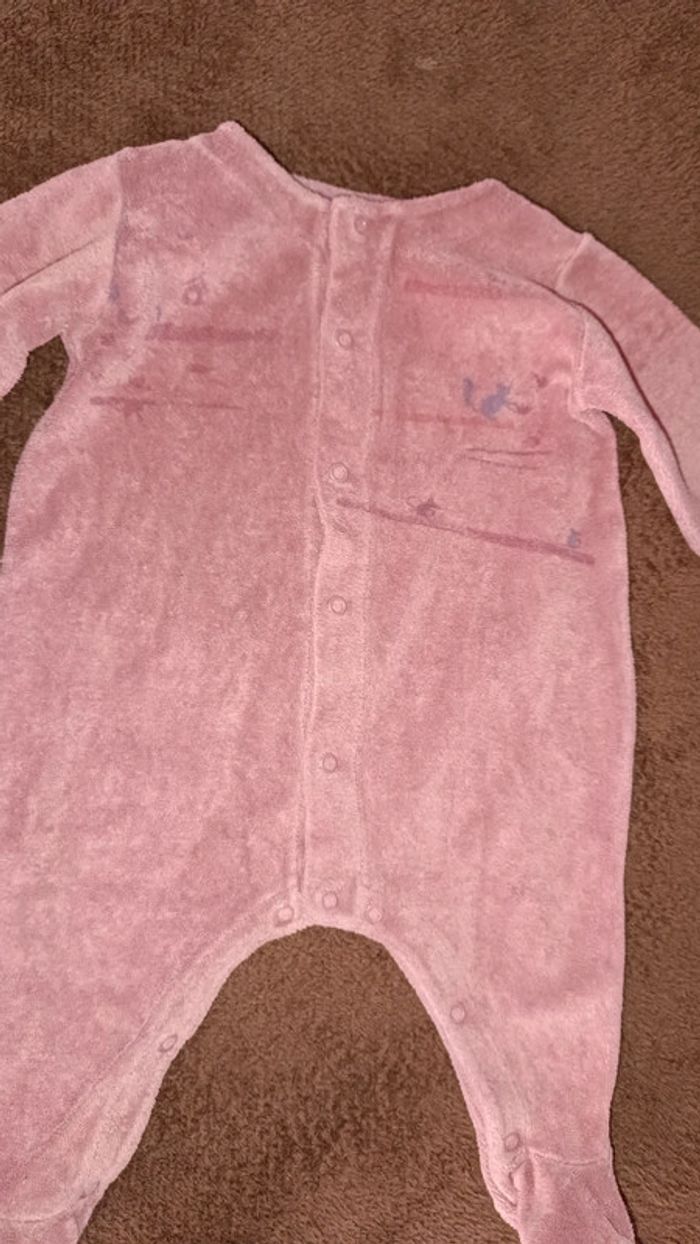 Pyjama une pièce velours petit bateau 3 mois
