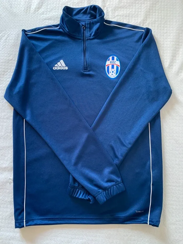 Haut de sport Adidas zippé bleu marine - rvsc est 1976 - photo numéro 5