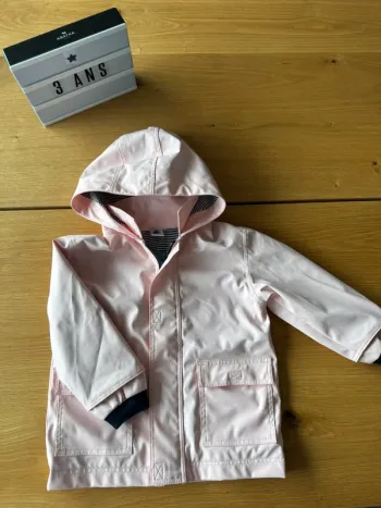 Iconique ciré rose saline à manches longues - Taille 2/3 Ans