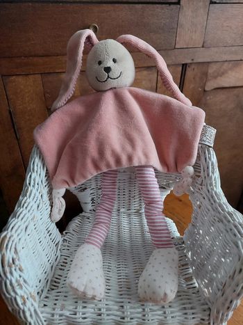 Doudou lapin rose Theo & Ines