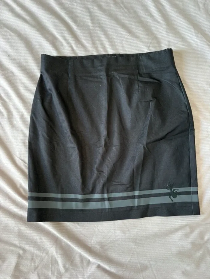 Mini jupe Cop Copine gris/noir – Taille 38