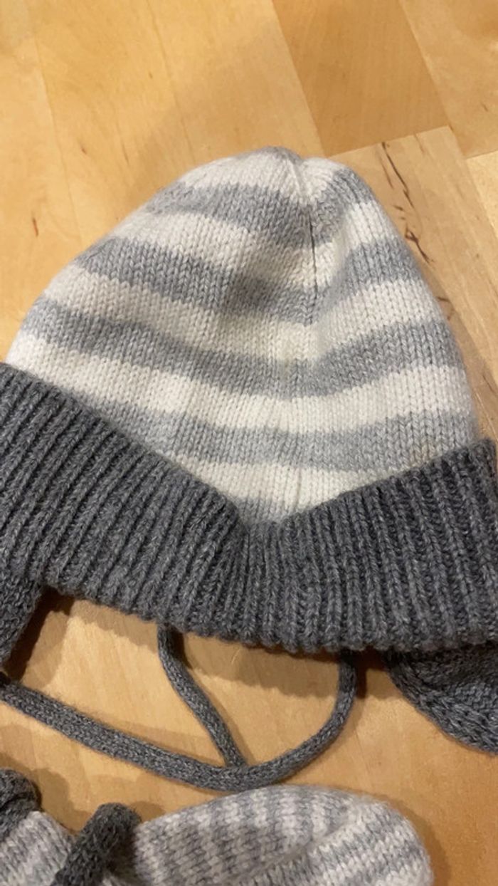 Ensemble bonnet bottons bébé - photo numéro 4