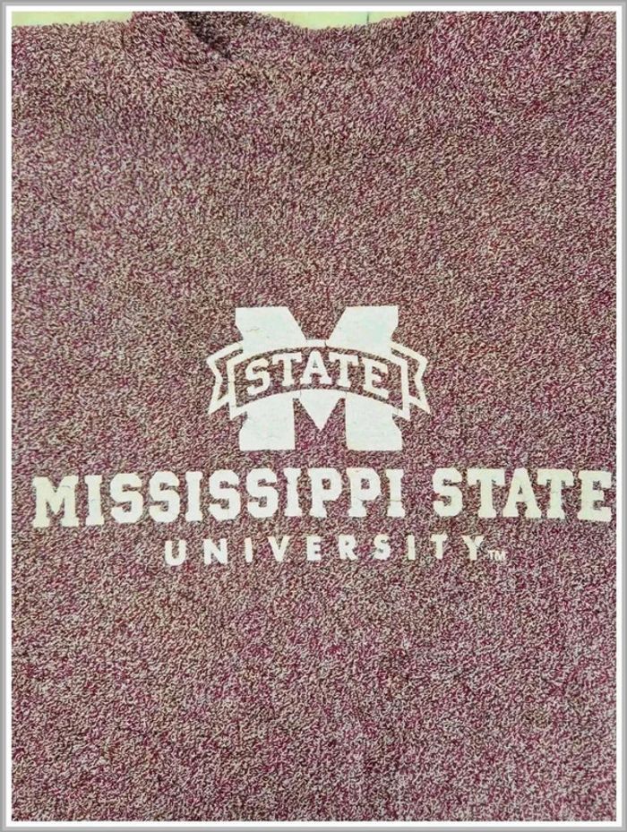 Sweat polaire Mississipi state university Wooly threads Bordeaux Taille M - photo numéro 2