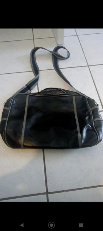 Sac bandoulière similicuir noir Jules