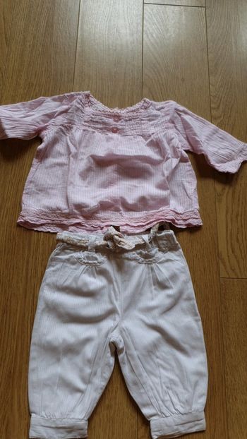 Ensemble blouse et bermuda 3 mois