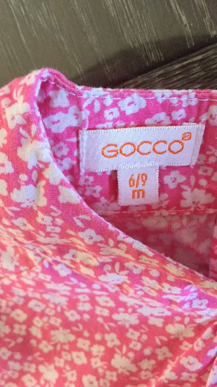 Chemise GOCCO 6/9m - Neuf fleurs style liberty - photo numéro 3