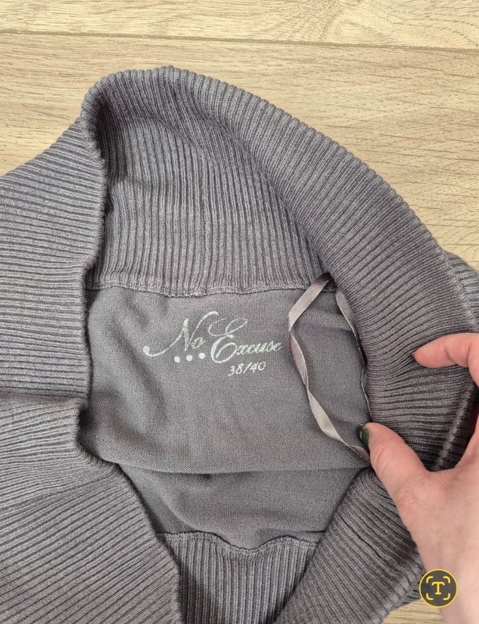 Boléro gilet gris court - photo numéro 5