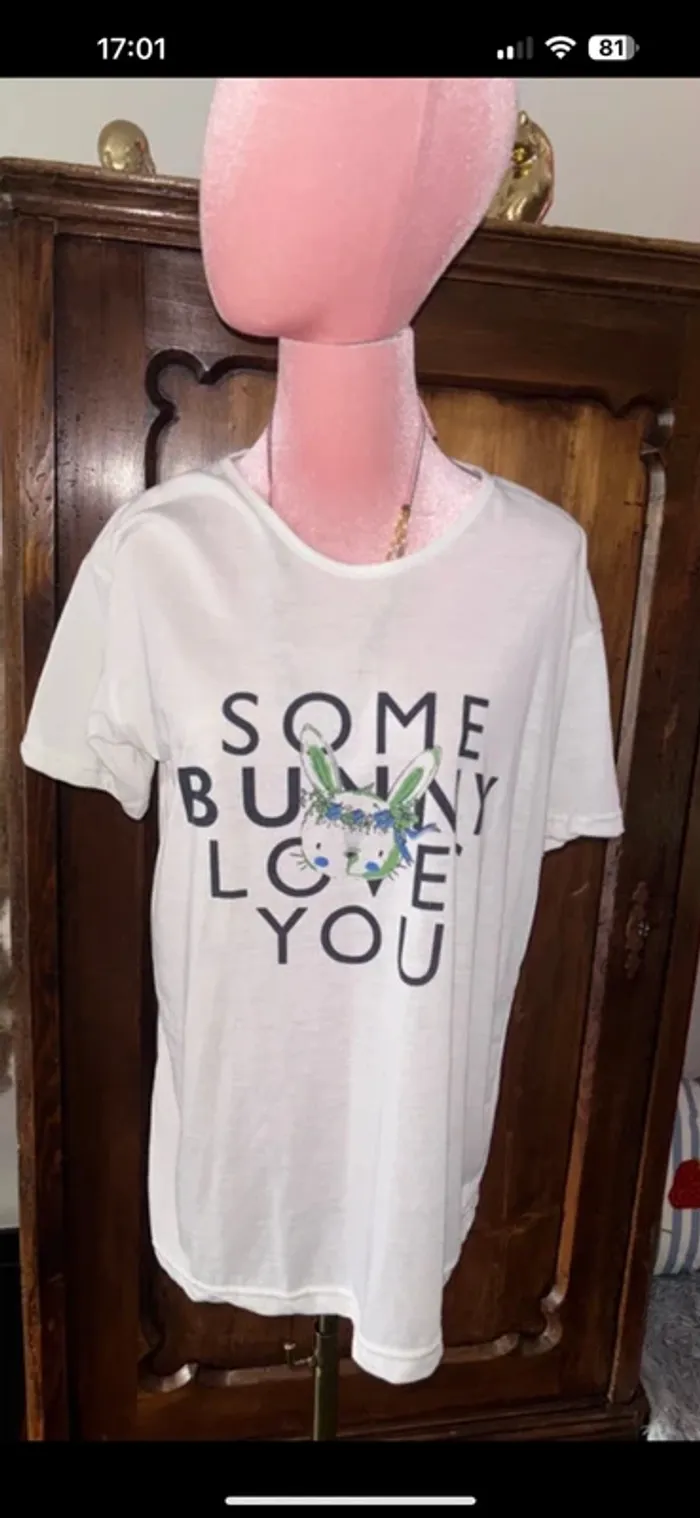 T-shirt #notes du nord manches courtes petit lapin 🐇 t L