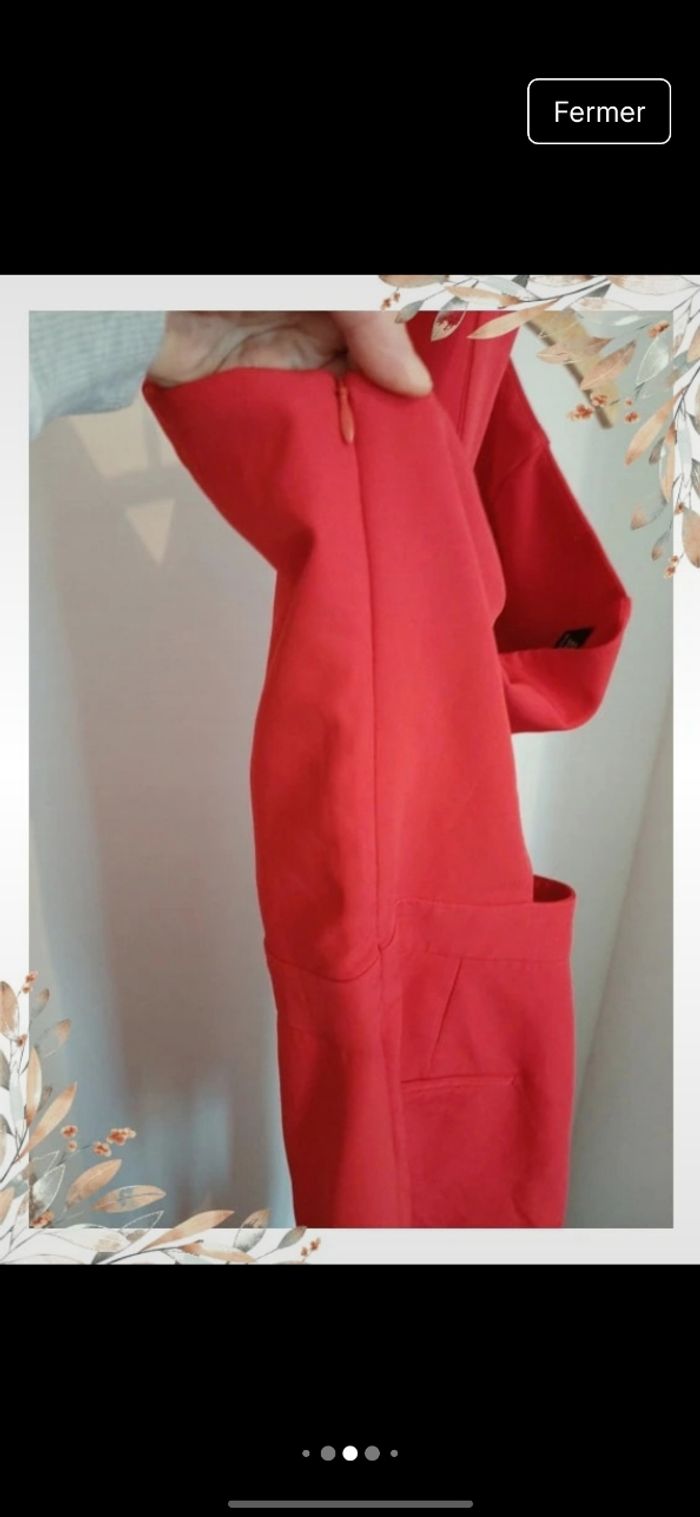 Combinaison à bretelles dos nu rouge 40 neuve - photo numéro 5