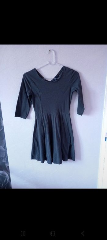 Robe grise avec manches 1/2