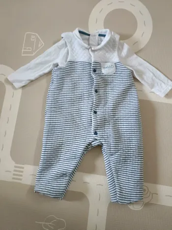 Ensemble salopette + body Obaibi