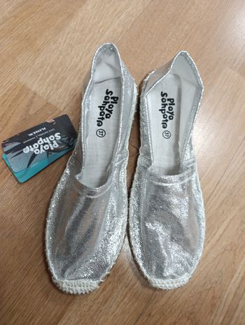 Espadrilles argentées T37 neuves