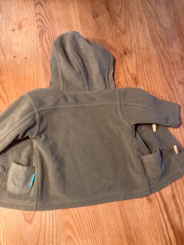 Manteau polaire vert kaki 6/9 mois - photo numéro 5