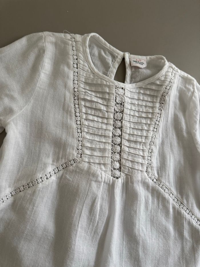 Blouse blanche tape à l’œil 5 ans - photo numéro 2