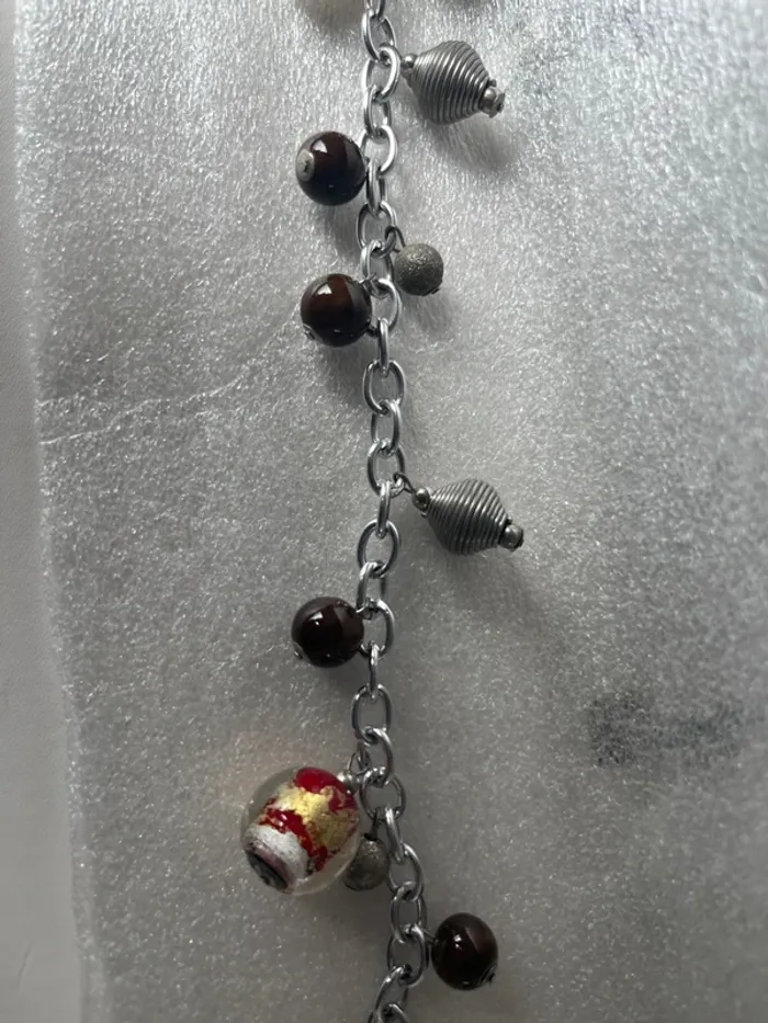 Bracelet à breloques perles Murano - photo numéro 3