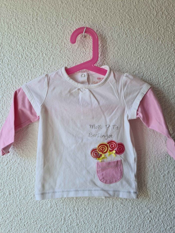 tee-shirt blanc et rose Orchestra