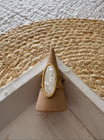 Bague dorée acier inoxydable