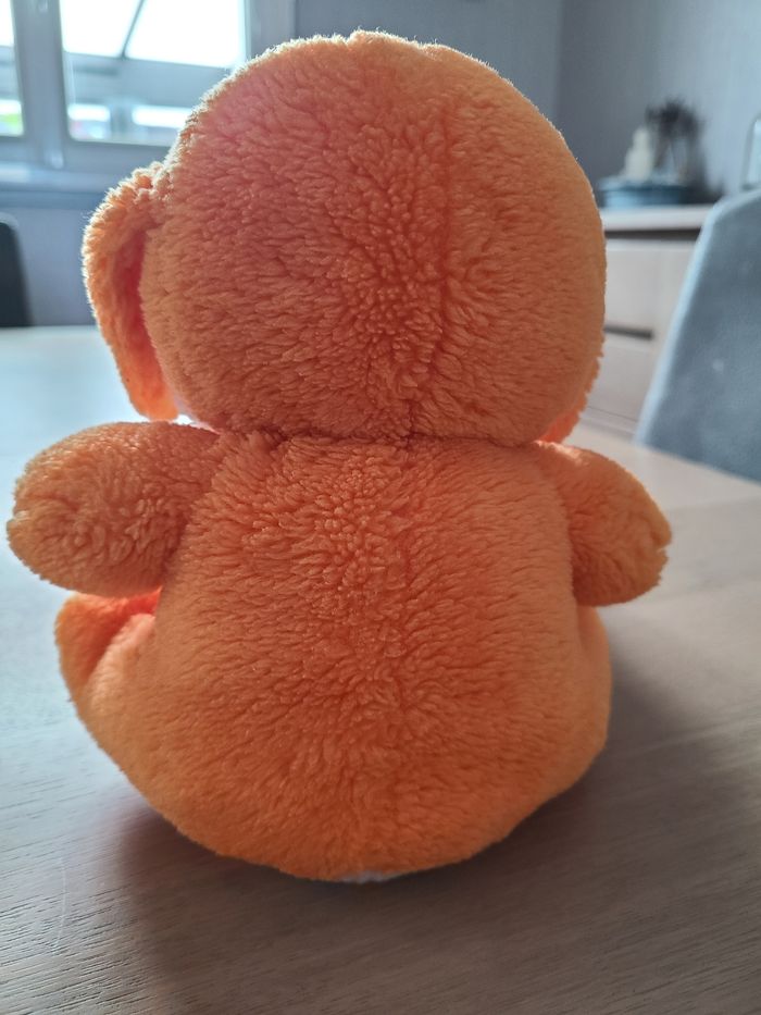 Peluche chien orange et blanc - photo numéro 2