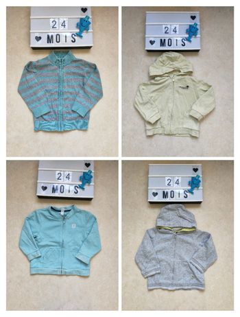 Lot de 4 vestes/gilet 24 mois 