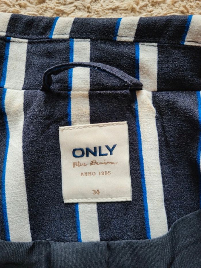 Blazer Only rayé bleu et blanc neuf XS 34 - photo numéro 12