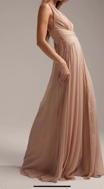 ASOS design : robe longue demoiselle d’honneur couleur blush taille 40