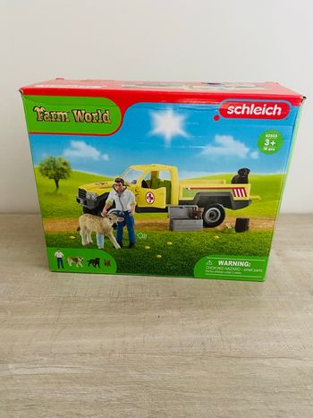 schleich 42503 visite du vétérinaire à la ferme - neuf dans l’emballage