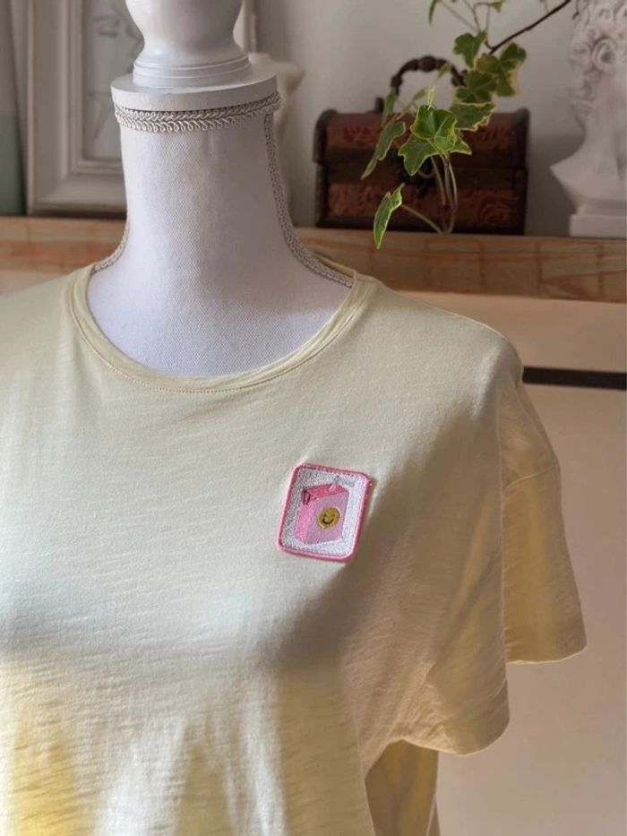 🧃T-shirt motif smiley milk Des Petits Hauts Paris taille S – taille oversize - photo numéro 4