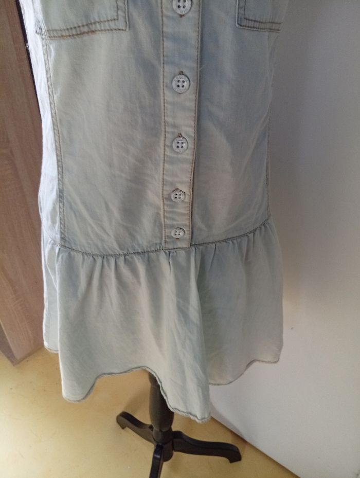 Jolie robe manches courtes style délavé - photo numéro 2